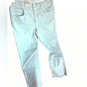 Anthropologie Pilcro size 32 Script mint green jean frayed hem.Beachy casual